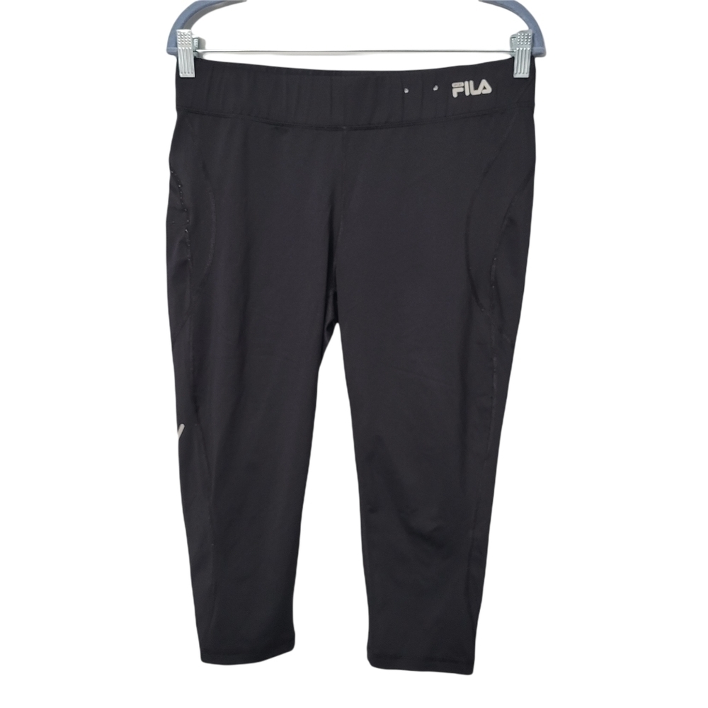 FILA Sport Black Athletic Running Cropped Leggings